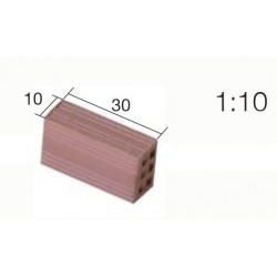 1:10 Mattoncino rosso 10x30mm (Pcs.25) - AED2100