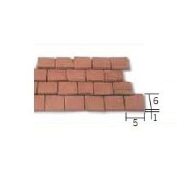 Tegola HO rossa 6x5x1mm (Pcs.300) - AED2212