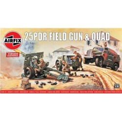 1/76 VINTAGE CLASSIC: 25pdr Field Gun & Quad - AFXA01305V