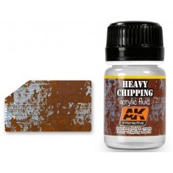 [WEATHERING] HEAVY CHIPPING EFFECTS ACRYLIC FLUID - AKIAK-0089
