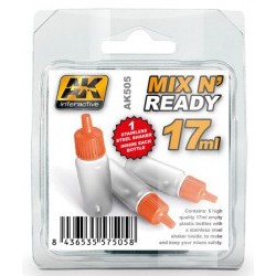 MIX AND READY - Acrylics (6 Empty, 17ml jars WITH SHAKER BALL) - AKIAK-0505