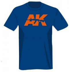 AK OFFICIAL T-SHIRT BLUE (ORANGE LOGO)"L - AKIAK-0903-2