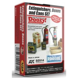 DOOZY! 1/24 EXTINGUISHERS, BOXES AND CANS SET - AKIDZ014