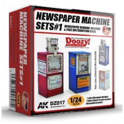 DOOZY! 1/24 NEWSPAPER MACHINE SETS 1 - AKIDZ017