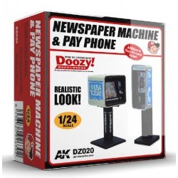 DOOZY! 1/24 NEWSPAPER MACHINE & PAY PHONE - AKIDZ020