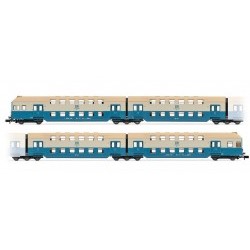 Set "S-Bahn Leipzig"- 3 coaches without drivers cab, DR, period IV, livery blue/yellow (Country DE) - ARNHN4182