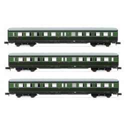 3-unit set coaches without drivers cab, DR, period III, livery light green/green, with fabric bellows (Country DE) - ARNHN4191