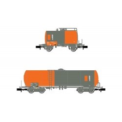 SBB, 2-unit set tank wagons, red / grey livery, contains 1 x 2-axle tank wagon and 1 x 4-axle Tank wagon "UETIKON", period V-VI - ARNHN6398