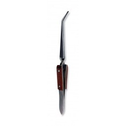 CROSS (SELF LOCKING) TWEEZERS WITH CURVE POINT - ASL27064