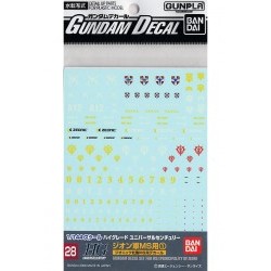Gundam Decal 28 MG Multi Zeon MS 1 - BAN51590