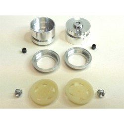 512 front wheels complete with unpainted inserts, aluminum ring, nut + M3 screws - BRMS-084C