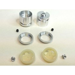 512 rear wheels complete with unpainted inserts, aluminum ring, nut + M3 screws - BRMS-085C