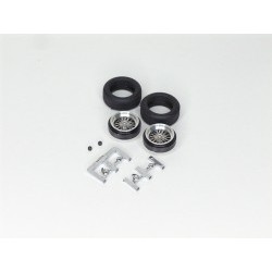 set di ruote classiche con gomme (anteriore 20x7) - per assali diam.mm.2,5 - BRMS-112