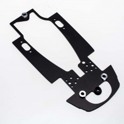 Porsche 911 GT1 aluminum anodized chassis + O-rings and guide mounts - BRMS-325