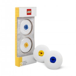 Confezione 2 Gomme Blu/Giallo (brand LEGO) - CRE51518