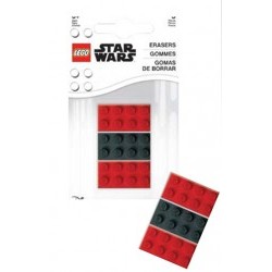 Gomma Mattoncino 3pz (2 Rosse + 1 Nera ) (brand LEGO) - CRE52215