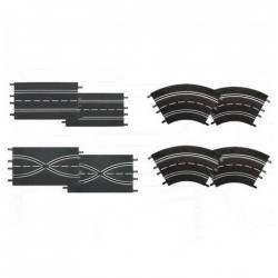 set di estensione (2 rettilinei standard, 2 incroci corsia, 4 curve 1/60Ã¸) - CRR20026953