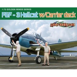 1/72 F6F-3 Hellcat w/Flight Deck NUOVO STAMPO include 2 figure WingTech - DRA5117D