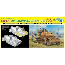 1/35 Sd.Kfz.7/1 2cm FLAKVIERLING 38 w/ARMOR CAB (2 IN 1) (SMART KIT) - DRA6533