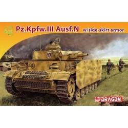 1/72 Pz.Kpfw.III Ausf.N w/Side-Skirt Armor - DRA7407D
