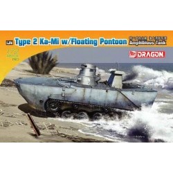 1/72 Ijn Type 2 Amphibious Tank (Ka-Mi) w/Floating Pontoon - DRA7485D