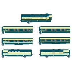 RENFE, Tren Hotel Talgo, 6-unit base set, original blue/beige livery - ELEE3350