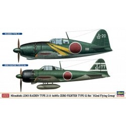 1/72 Mitsubishi J2M3 Raiden Type 21 & A6M5c ZERO Fighter Type 52 Hei "352nd Flying Group" (2 kits) - HAS01989
