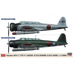 1/72 Nakajima B5N1/2 Type 97 Carrier Attack Bomber (Kate) Model 1/3 Combo (2 kits) - HAS01993