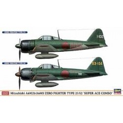 1/72 Mitsubishi A6M2b/A6M5 Zero Fighter Type 21/52 "Super Ace Combo" - HAS02009