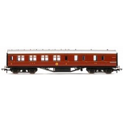 LMS Corridor Brake 3rd Class, Crimson Lake (Country UK) - HORR4805