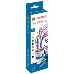Enamel Paint and Brush Metallic Set - HUMAA9062