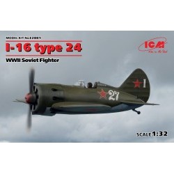 1/32 I-16 type 24, WWII Soviet Fighter (100% new molds) - ICM32001