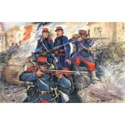 1/35 French Line Infantry (1870-1871) (4 figures - 1 officer, 3 soldiers) - ICM35061