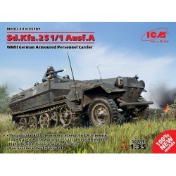 1/35 Sd.Kfz.251/1 Ausf.A, WWII German Armoured Personnel Carrier (100% new molds) - ICM35101