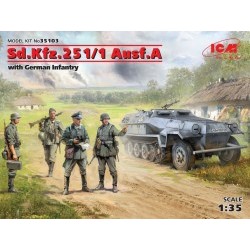 1/35 Sd.Kfz.251/1 Ausf.A with German Infantry - ICM35103