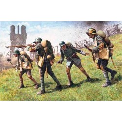 1/35 German Assault Troops (1917-1918) (4 figures - 1 unterofficer, 3 soldiers) - ICM35291