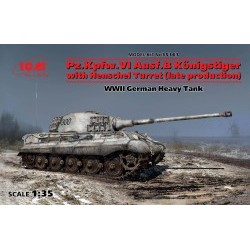1/35 Pz.Kpfw.VI Ausf.B Konigstiger with Henschel Turret (late production), WWII German Heavy Tank (100% new molds) - ICM35363