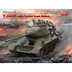 1/35 T-34-85 with Soviet Tank Riders - ICM35369