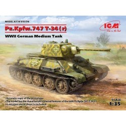1/35 Pz.Kpfw.747 T-34 (r), WWII German Medium Tank - ICM35370