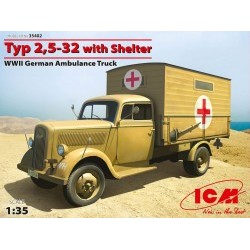 1/35 Typ 2,5-32 with Shelter, WWII German Ambulance Truck - ICM35402