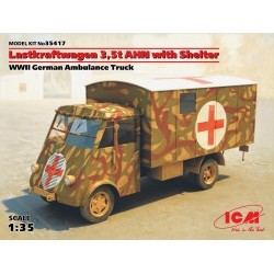 1/35 Lastkraftwagen 3,5 t AHN with Shelter, WWII German Ambulance Truck - ICM35417