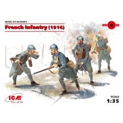 1/35 French Infantry (1916) (4 figures) (100% new molds) - ICM35691
