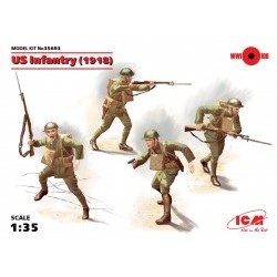 1/35 US Infantry (1918) (4 figures) (100% new molds) - ICM35693