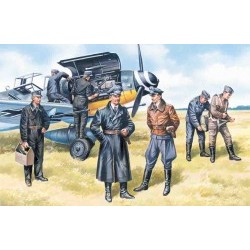 1/48 German Luftwaffe Pilots and Ground Personnel (1939-1945) (7 figures - 3 pilots, 4 mechanics) - ICM48082