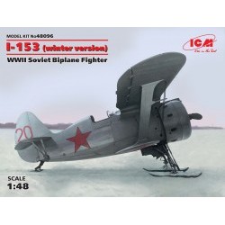 1/48 I-153, WWII Soviet Biplane Fighter (winter version) - ICM48096