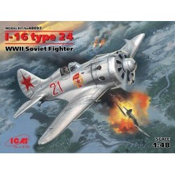1/48 I-16 type 24, WWII Soviet Fighter (100% new molds) - ICM48097