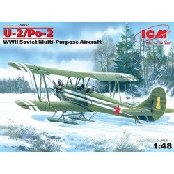 1/48 U-2/Po-2, WWII Soviet Multi-Purpose Aircraft - ICM48251