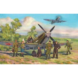 1/48 Spitfire LF.IXE with Soviet Pilots and Ground Personnel - ICM48802