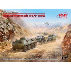 1/72 Afghan Motorcade (1979-1989) (URAL-375D, URAL-375A, ATZ-5-375, BTR-60PB) - ICMDS7201