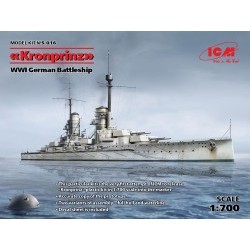 1/700 Kronprinz (full hull & waterline), WWI German Battleship - ICMS.016